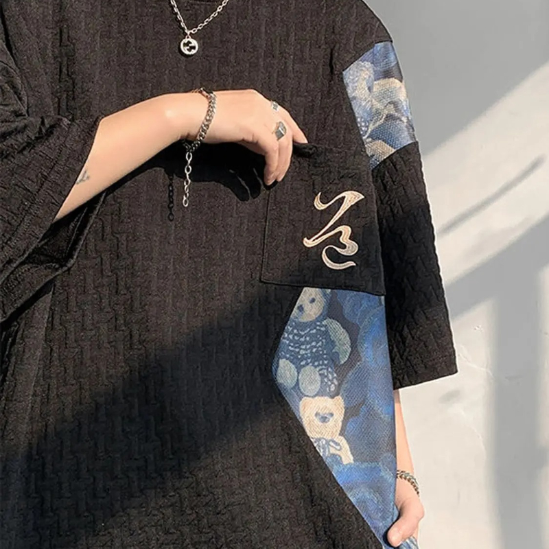 Summer Clothing Trends 2025 - Baggy Tops Men's T-shirt O Neck