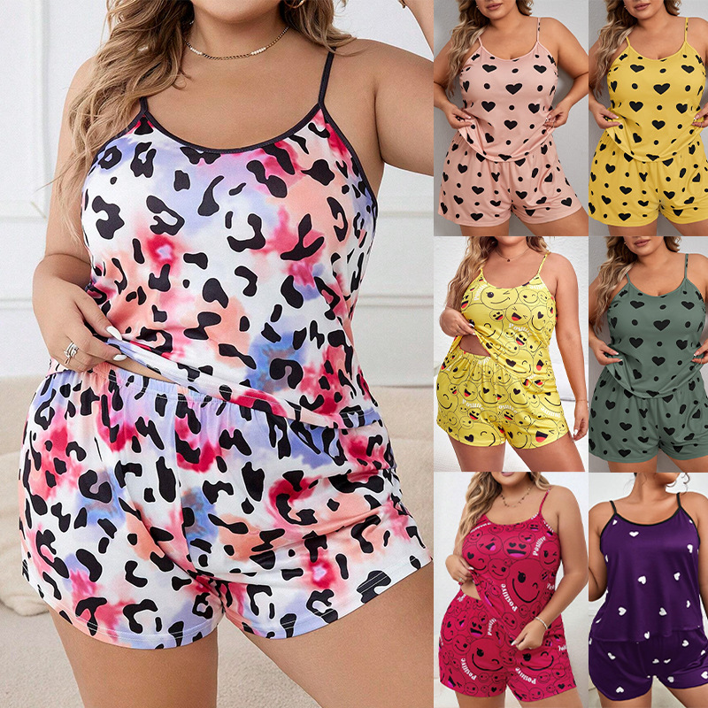 Xl Summer Clothing - Plus Size Strap Pajama Set For