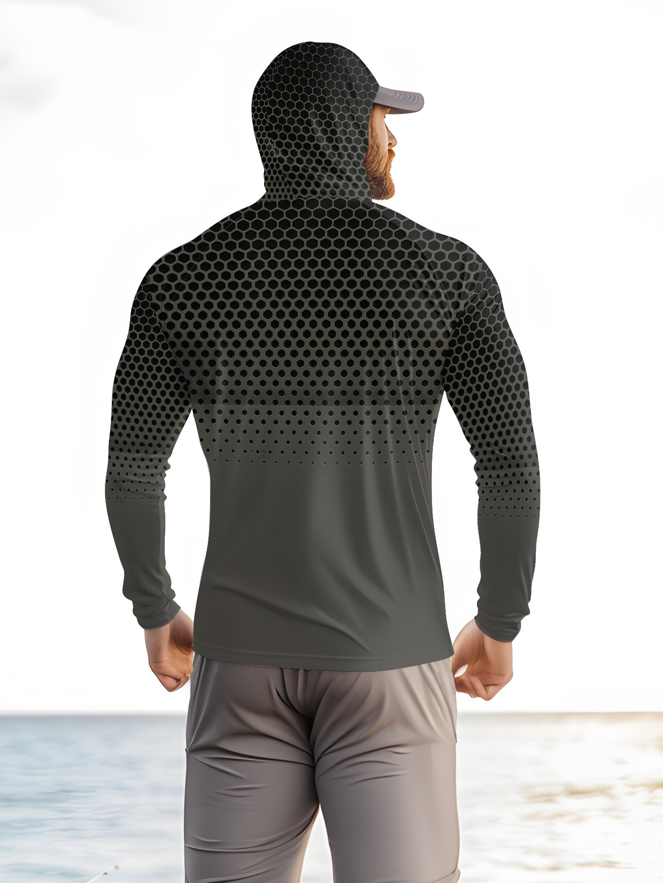 Men Hood Fishing Shirt long sl - Summer Clothing Usa recension och pris