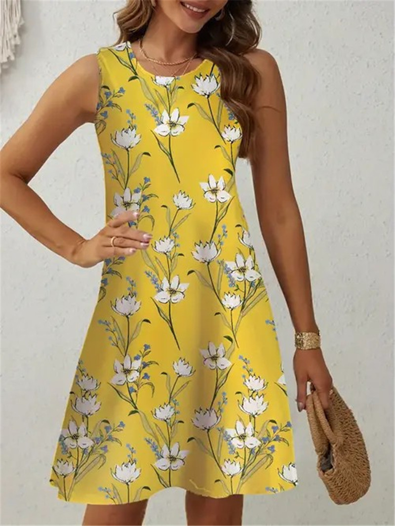 Yellow Floral Dress Women Slee - Soft Summer Yellow Clothing recension och pris