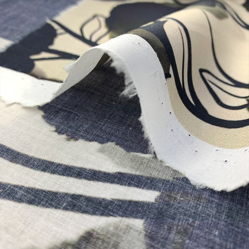 Ink Painting Style Print 100%  - Summer Clothing Material recension och pris