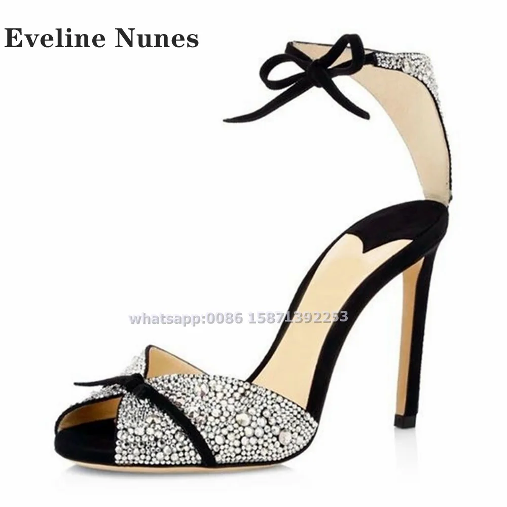 Bow Rhinestone Ankle Strap San - Summer Clothing On Sale recension och pris