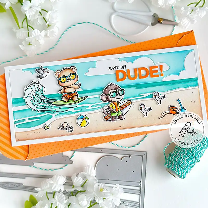 Beach Slimline Scene Happy Sum - Summer Clothing Words recension och pris