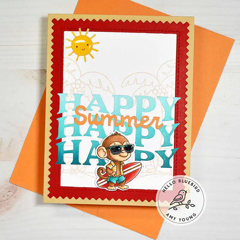 Beach Slimline Scene Happy Sum - Summer Clothing Words recension och pris