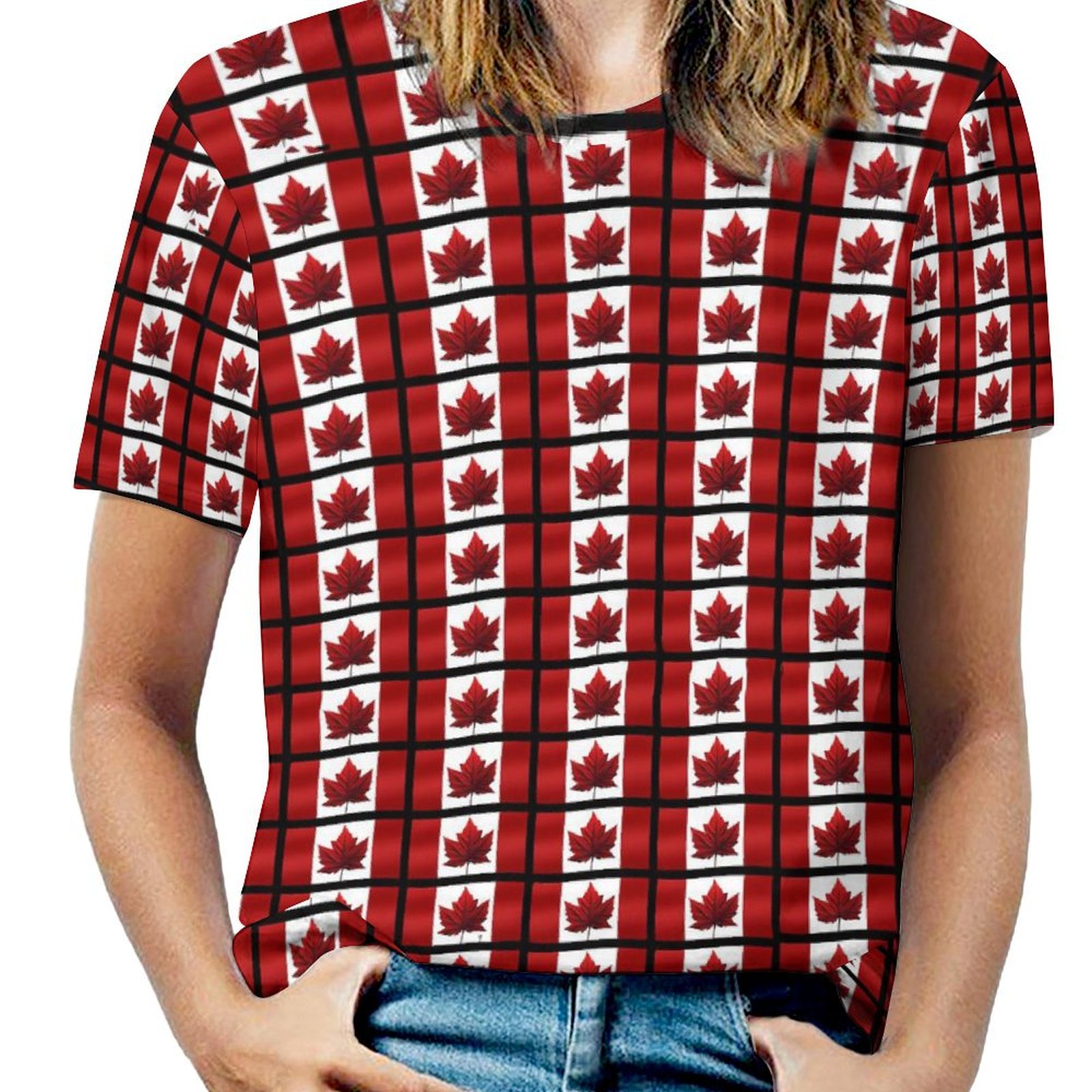 Big Size Flags Print T Shirts  - Summer Clothing Women Canada recension och pris