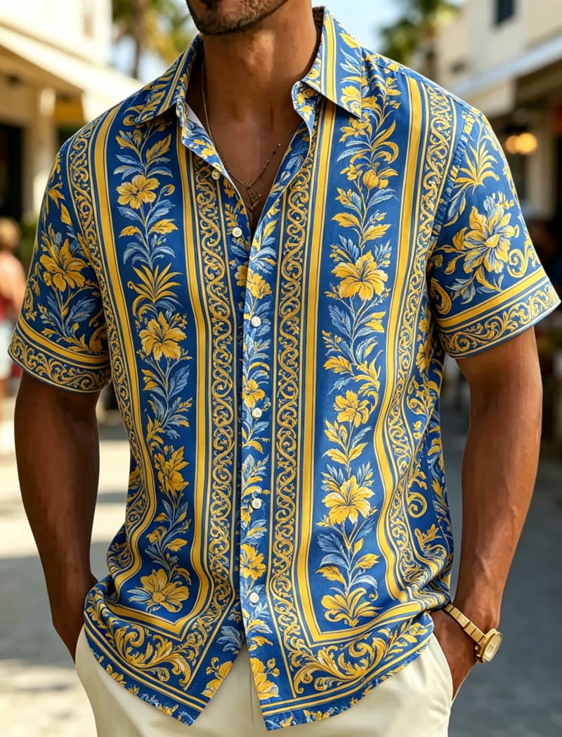 Men's Short Sleeve Shirt Lapel - Summer Clothing Resort recension och pris