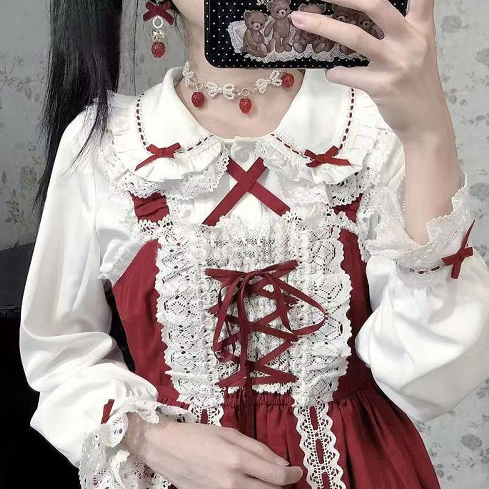 Japanese Lolita Style Lace Ruf - Xl Summer Clothing recension och pris